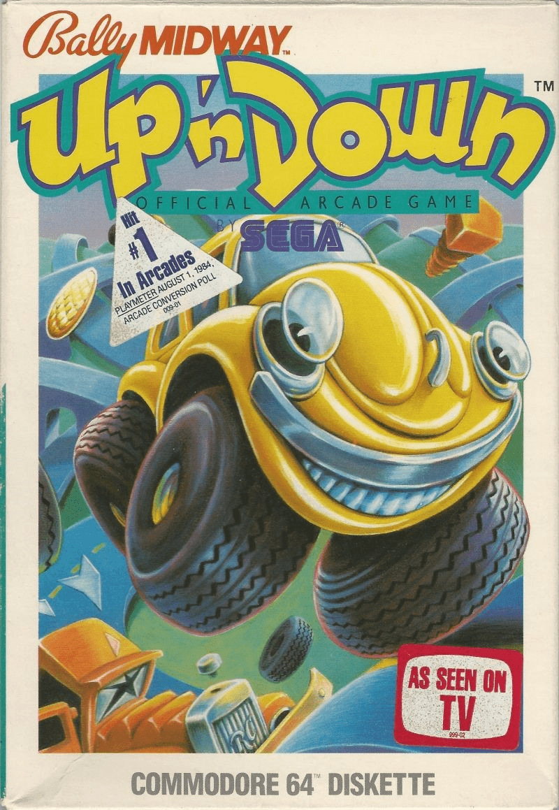 Up'N Down box art for Commodore 64